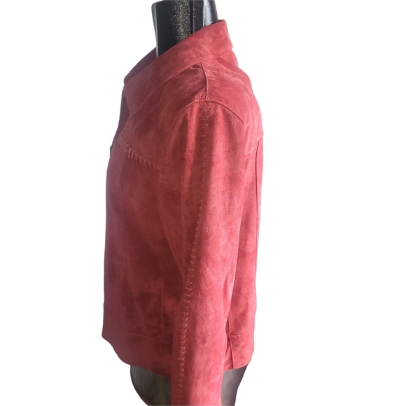 Scotts Suede Red Washable Suede Jacket XL - Picture 5 of 7
